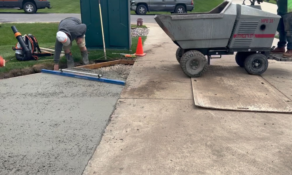 pouring concrete driveways in madison wi
