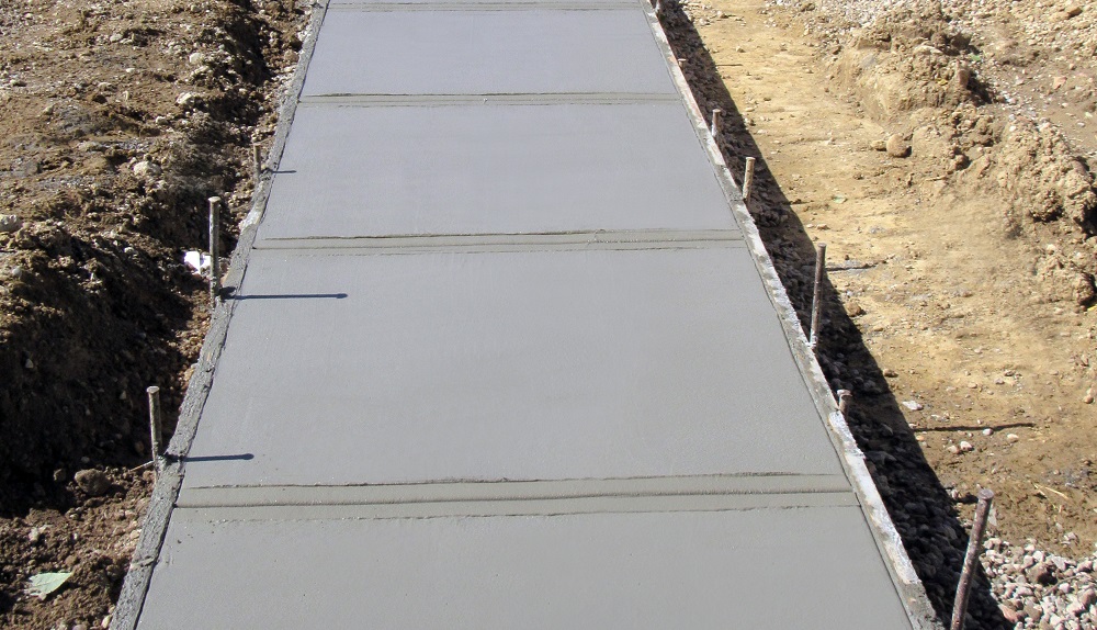 Drying concrete sidewalk by eco concrete