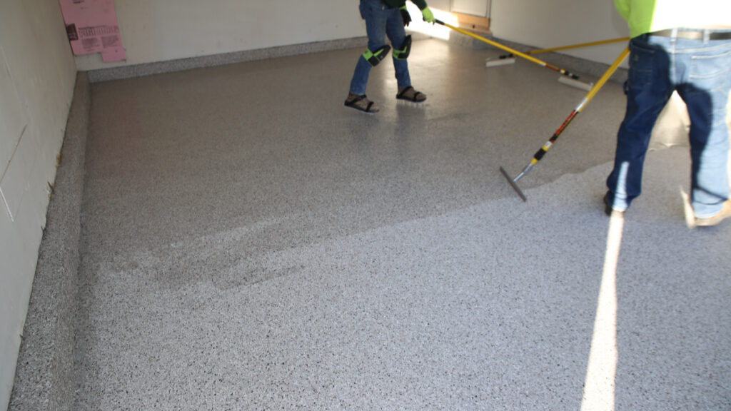 Epoxy concrete floor
