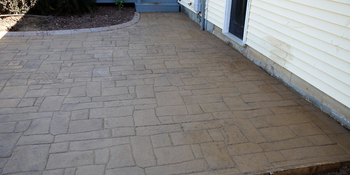 _MG_4463 A stamped concrete patio for a residential home in Madison, WI.