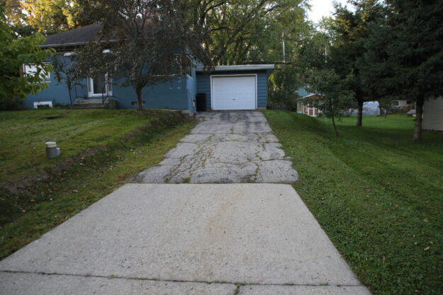 1_Before Driveway before a new concrete driveway installation